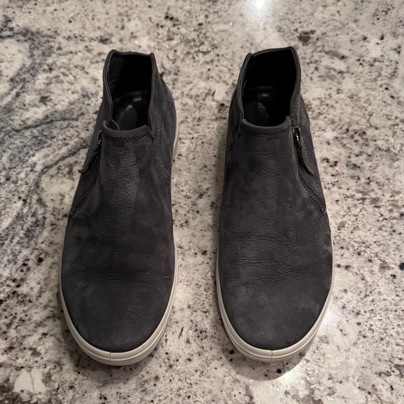 ECCO Women's Dark Gray Booties with White Sole - Picture 2 of 10